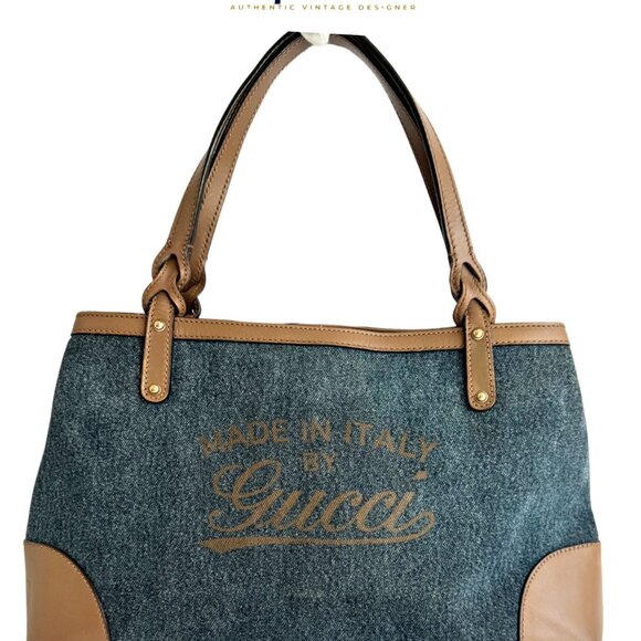 Gucci Handbags - Gucci Denim Tote Bag